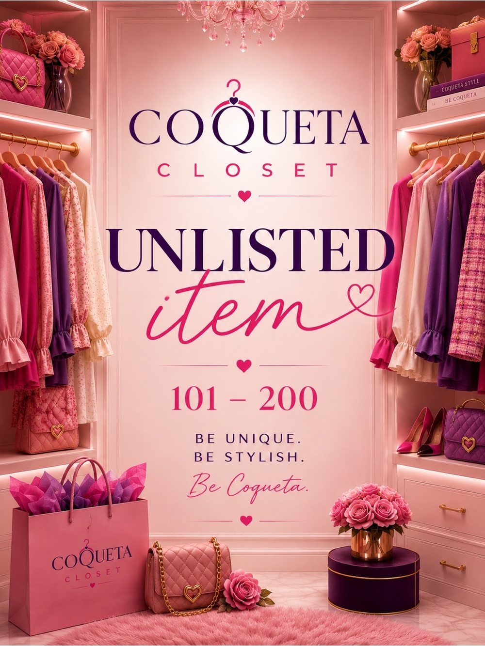 101-200 UNLISTED ITEM 🛍️ @CoquetaCloset Live 💖 Please bundle 💖Thank you
